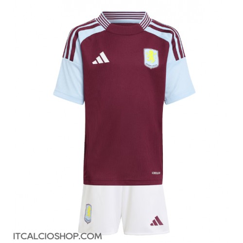 Aston Villa Prima Maglia Bambino 2024-25 Manica Corta (+ Pantaloni corti)